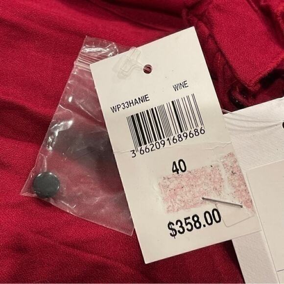 IRO Dress Hanie Red Wine Burgundy Cold Shoulder Ruffle Festival‎ Event NWT $400 - Picture 14 of 15